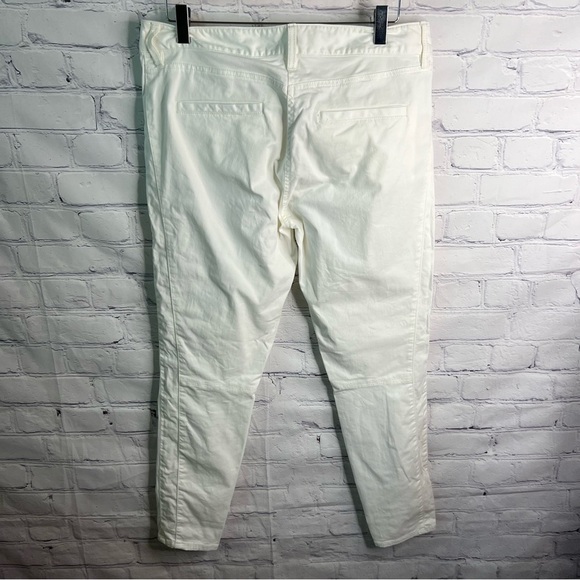 LOFT Ann Taylor Cream Summer Skinny Pants 8 - Picture 2 of 8